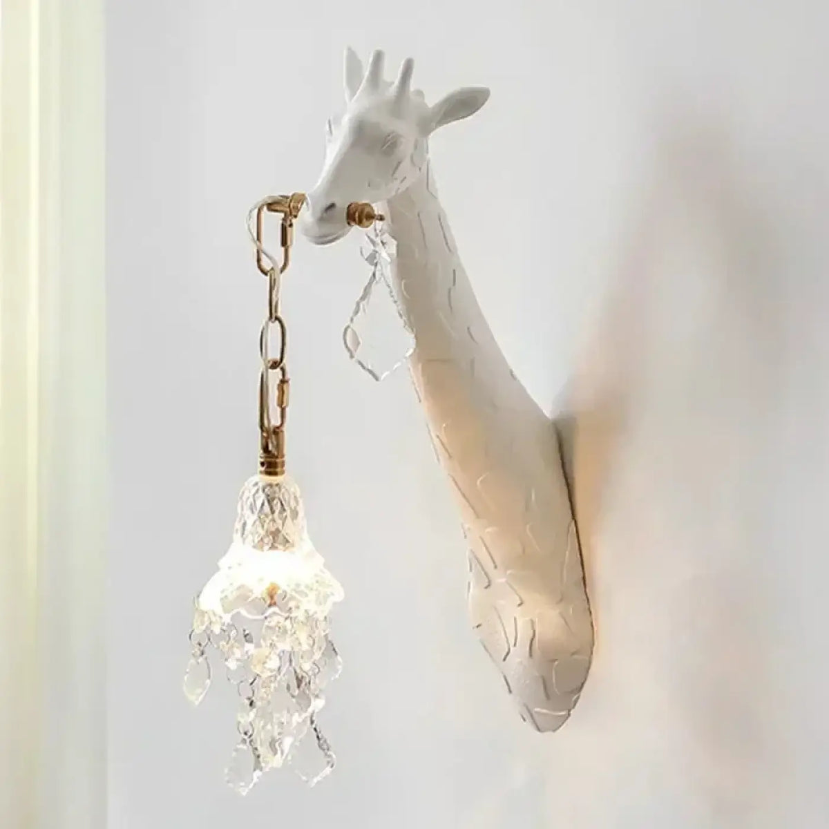 Applique Murale Tête de Girafe Blanche – Fémette