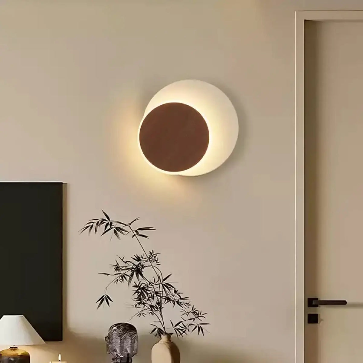 Applique Murale LED Circulaire et Bois – Menon