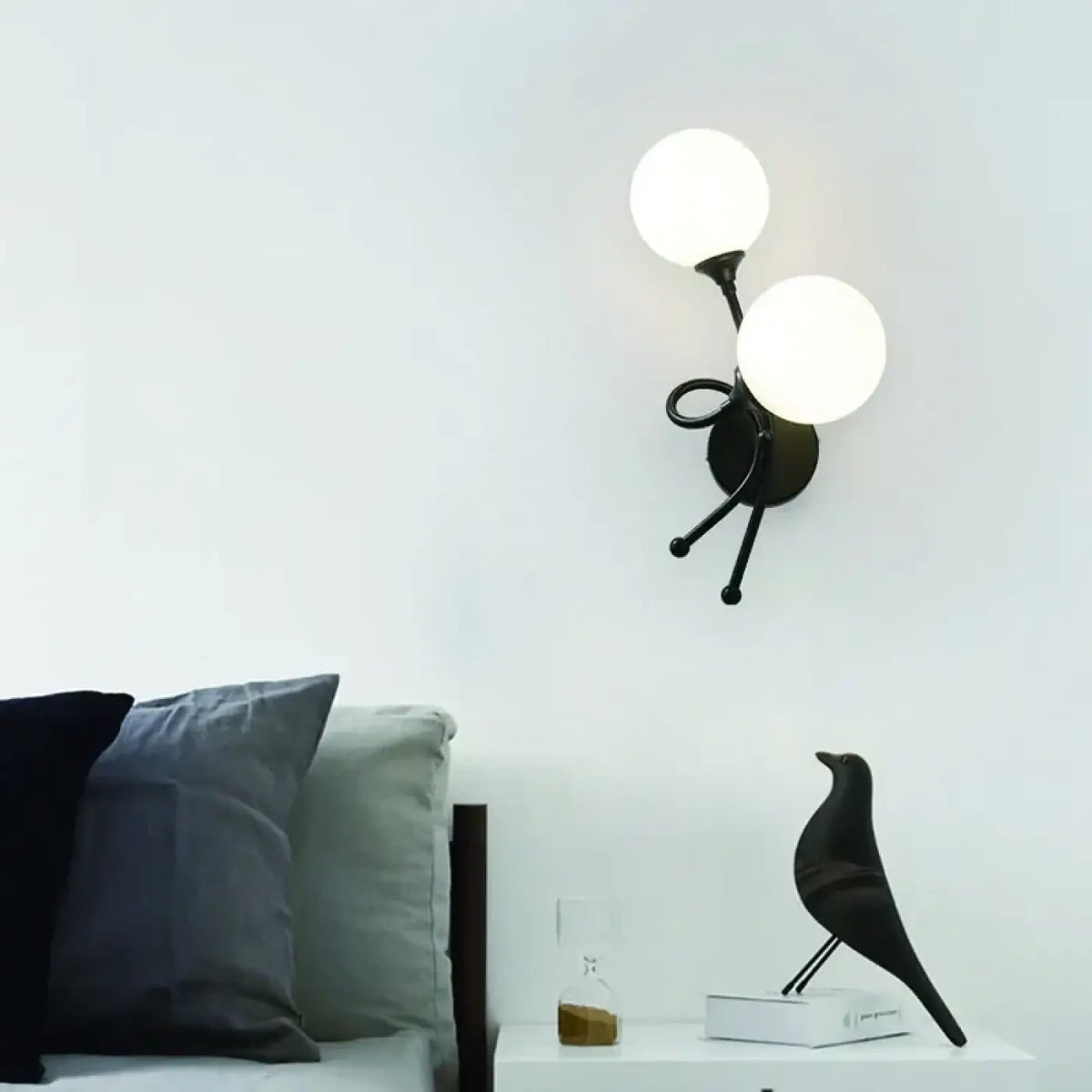 Applique Murale Double Globe Opalin – Zivette