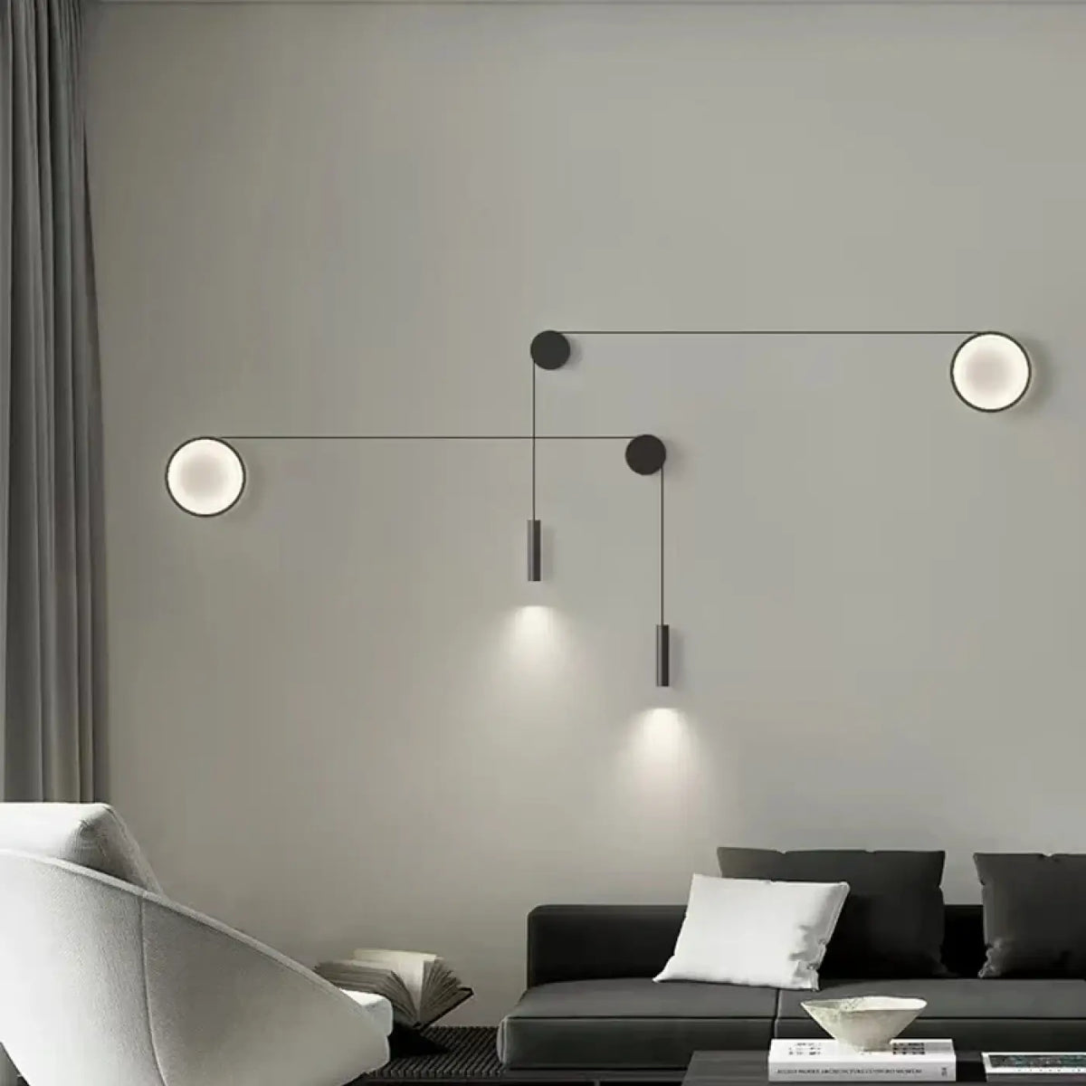 Applique Murale Noire Double Éclairage – Lomine