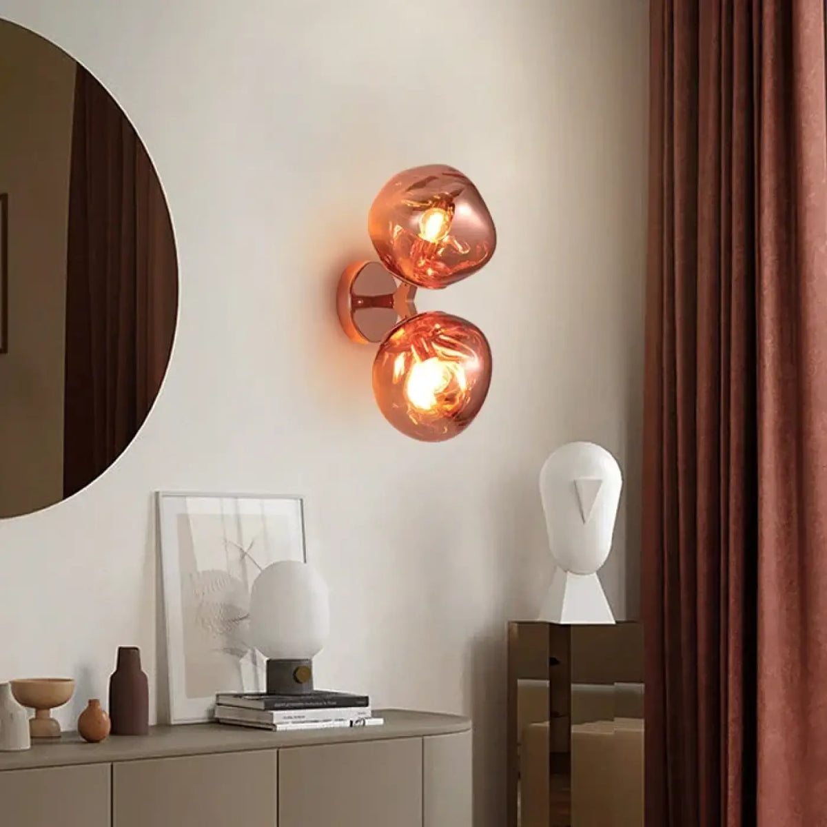 Applique Murale Double Globe Verre Soufflé – Ranine
