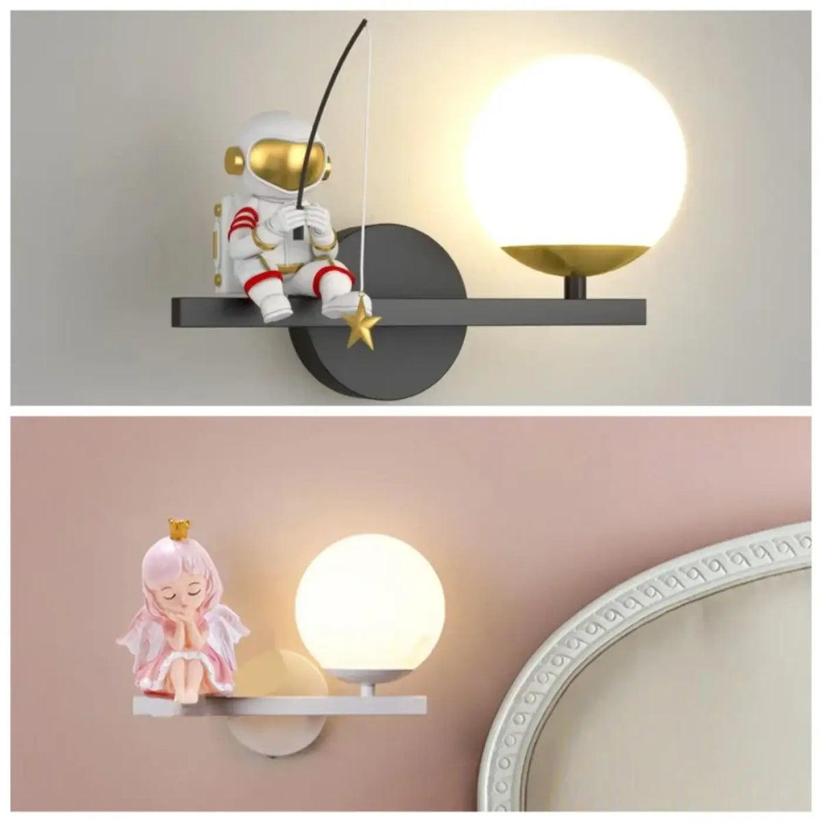 Applique Murale Enfant Globe et Figurine – Sélan