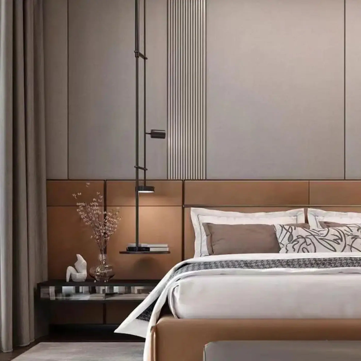 Applique Murale Noire avec Étagère – Zedio