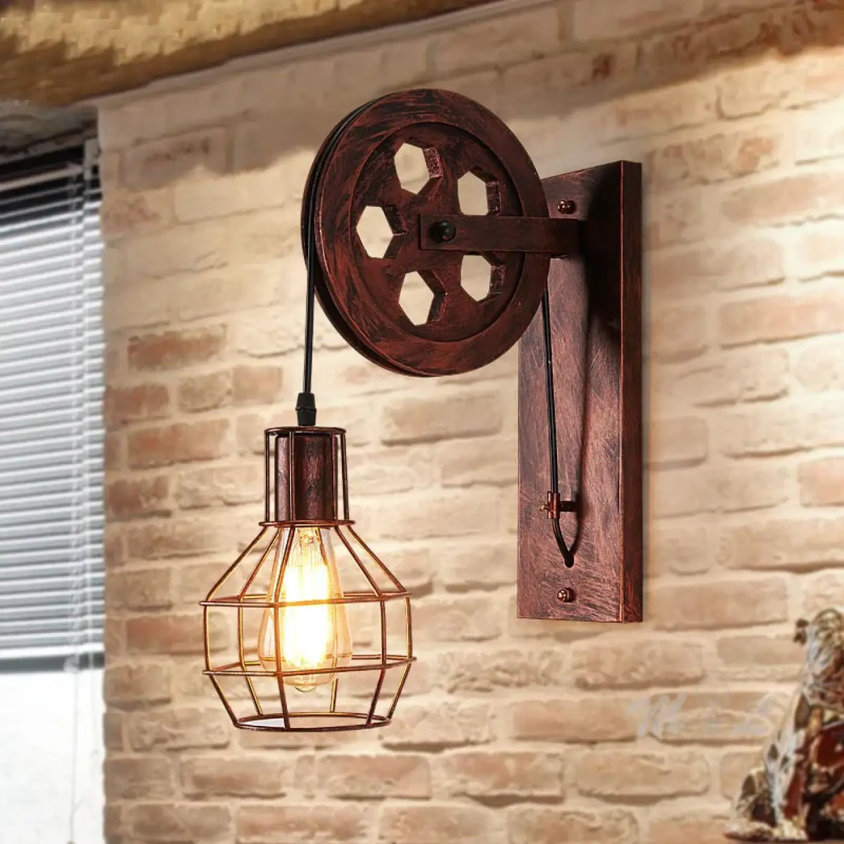 Applique Murale Industrielle Bois et Métal – Terine