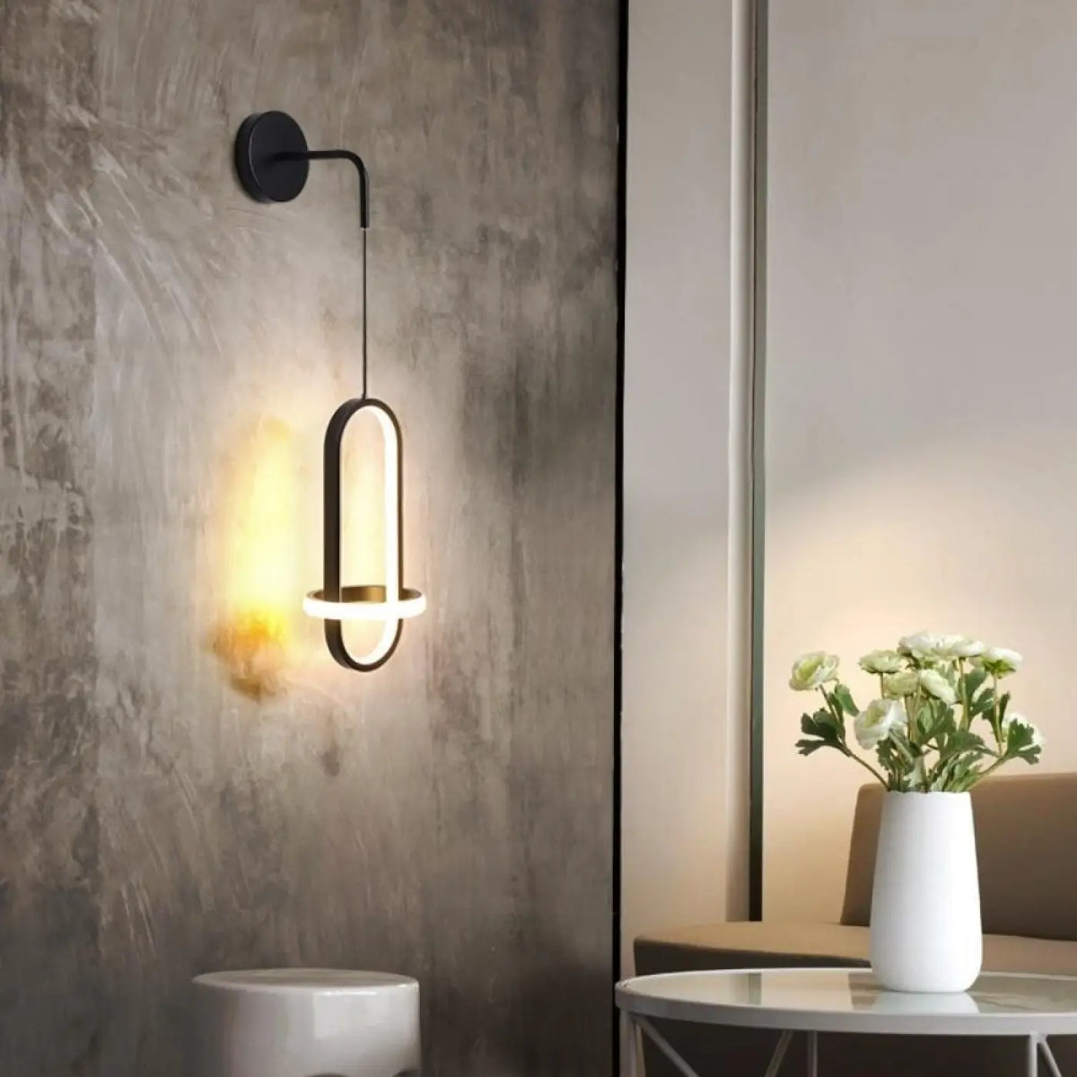 Applique Murale LED Design Noir et Doré – Liris