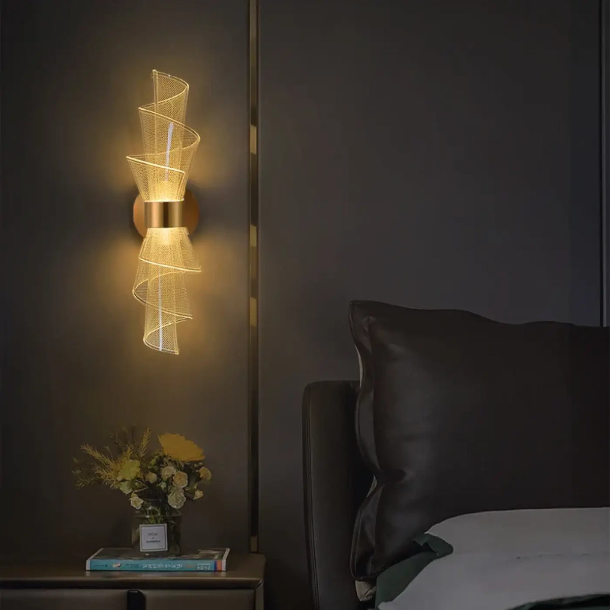 Applique Murale LED Dorée Géométrique – Soline