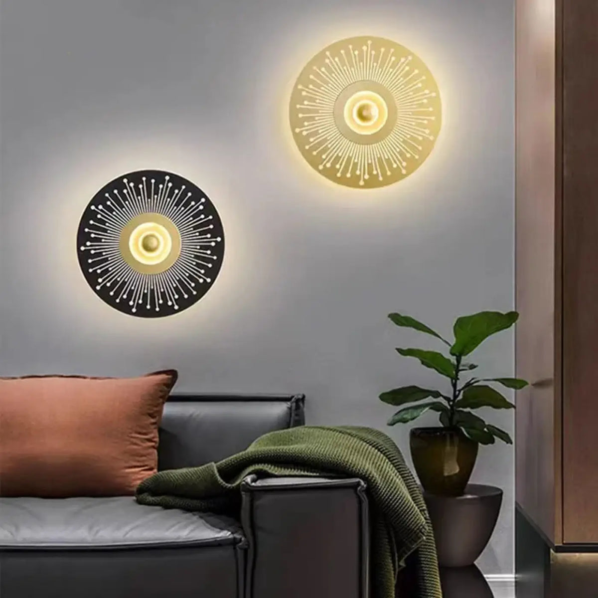 Applique Murale LED en Fer Noir – Vinelle