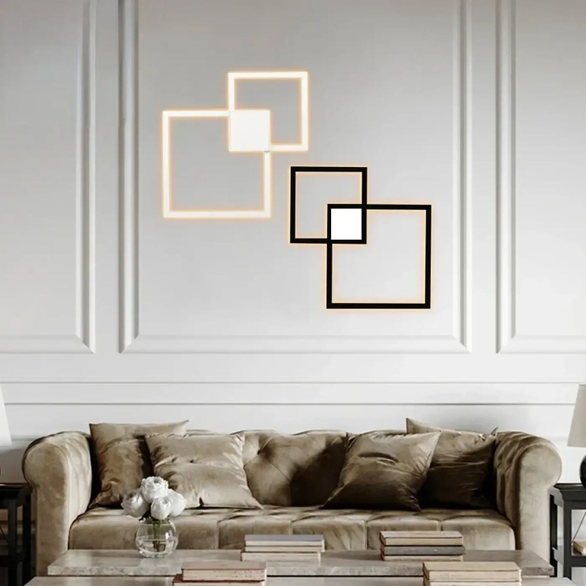 Applique Murale LED Carrés Géométriques – Demio