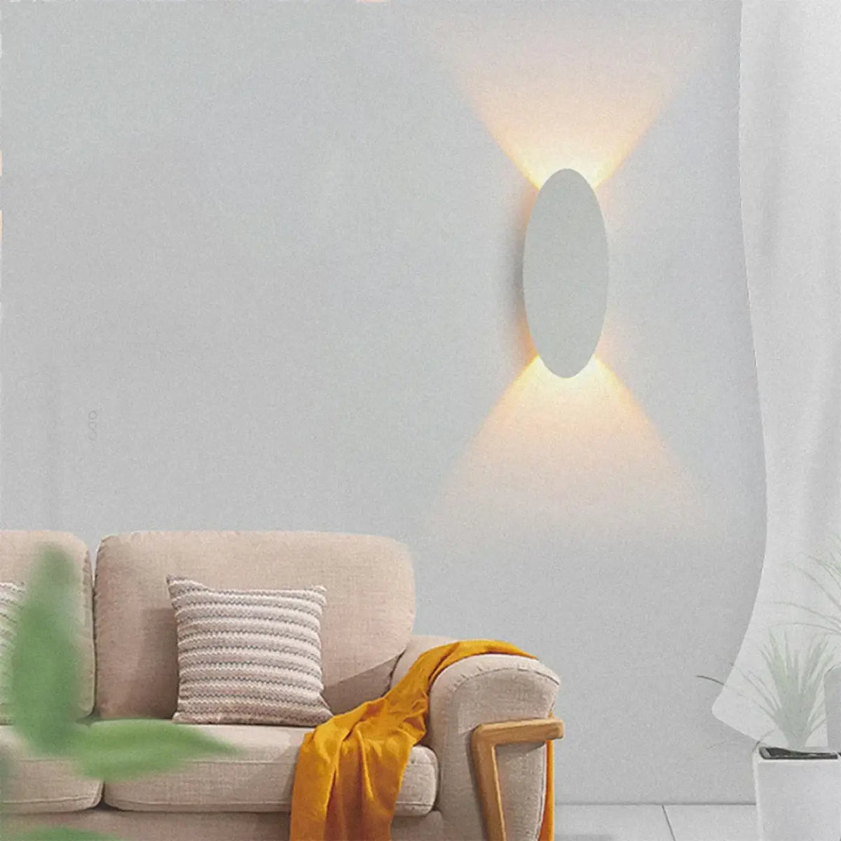 Applique Murale LED Ovale Blanche – Jona