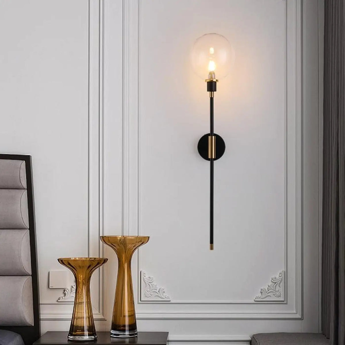 Applique Murale en Métal Noir – Bidio
