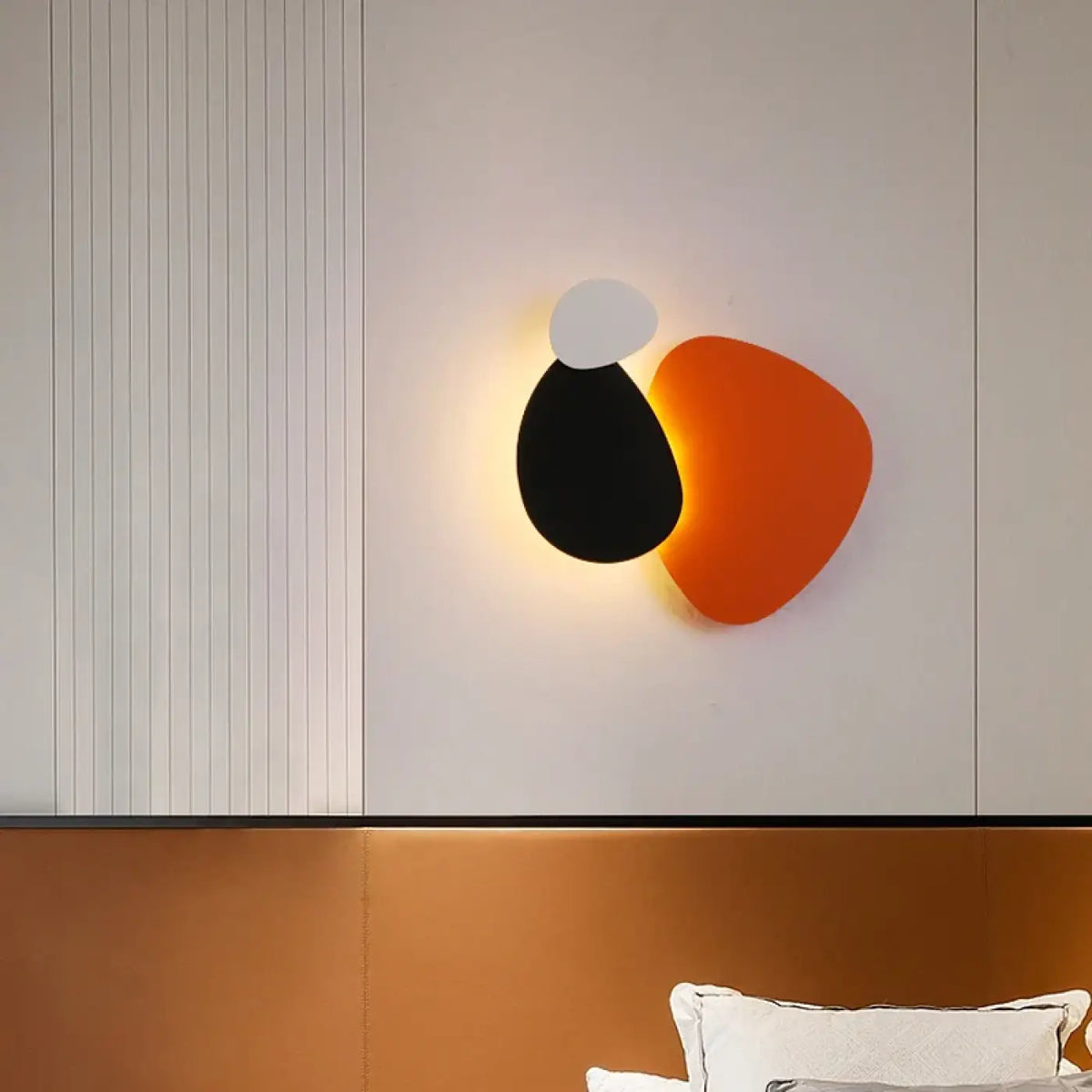 Applique Murale Bicolore Orange et Noir – Samane