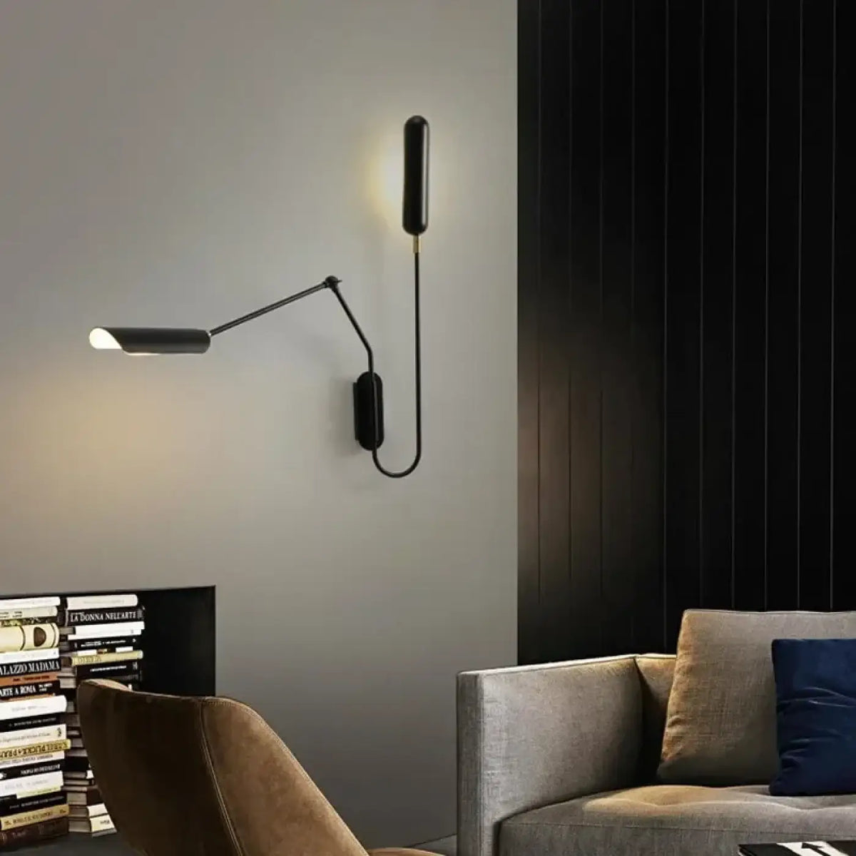Applique Murale Noire Orientable Bras Long – Medine