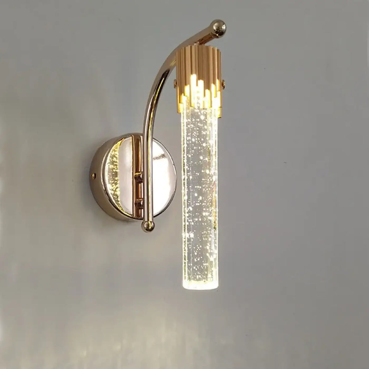 Applique Murale Barre Transparente Dorée – Losio