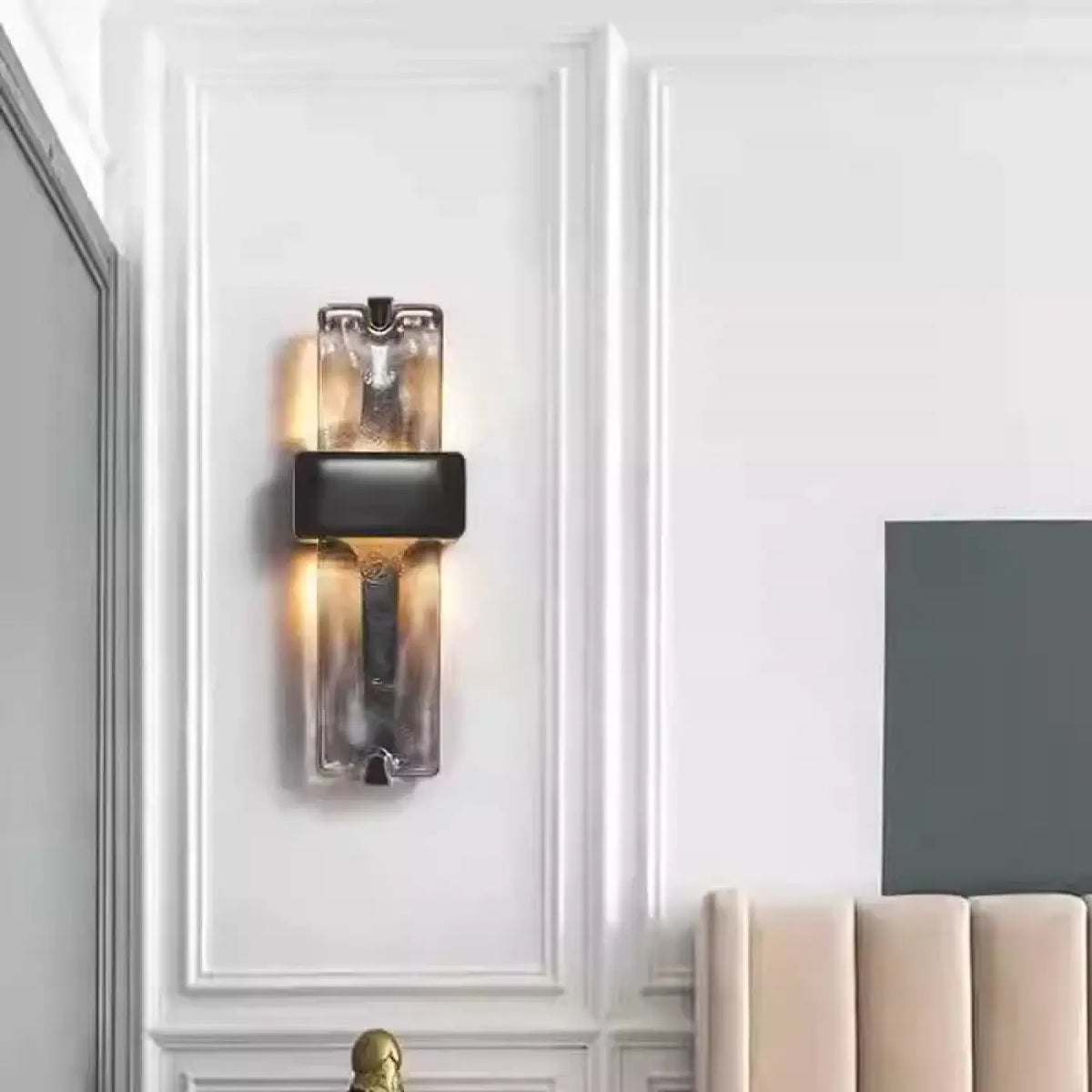 Applique Murale Rétro en Métal et Verre – Féselle