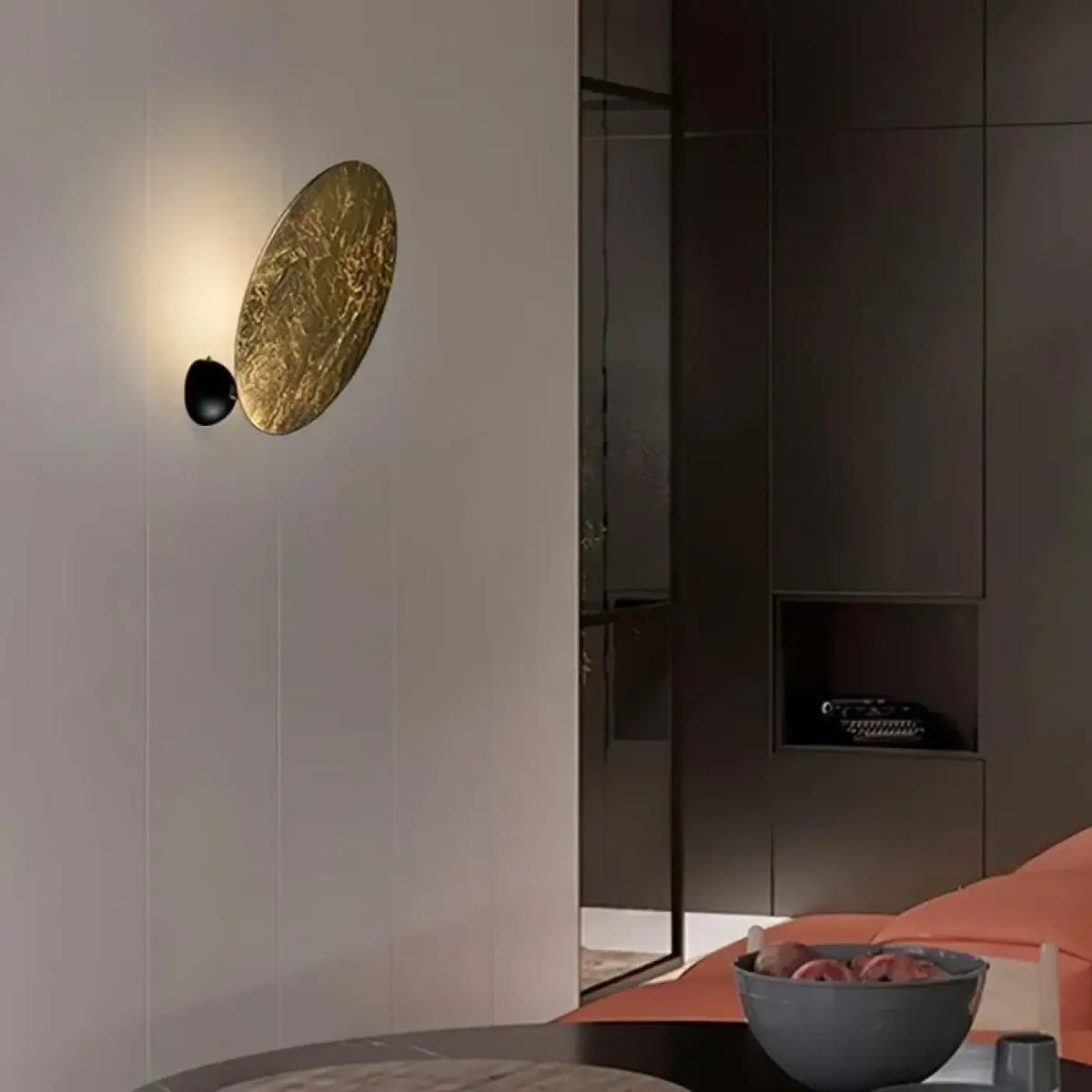 Applique Murale LED Ronde Effet Lune – Bénine