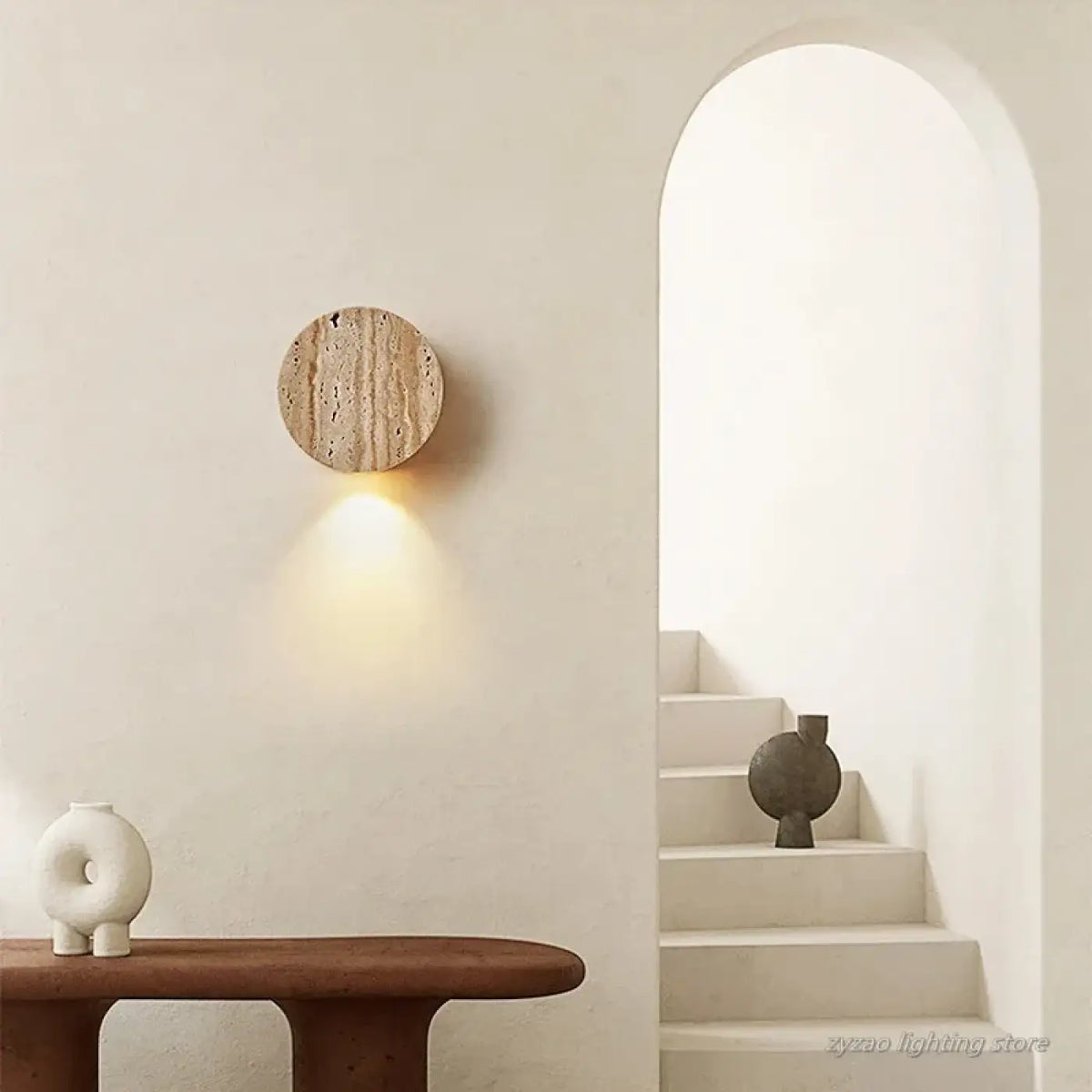 Applique Murale LED Ronde Effet Pierre – Fasio