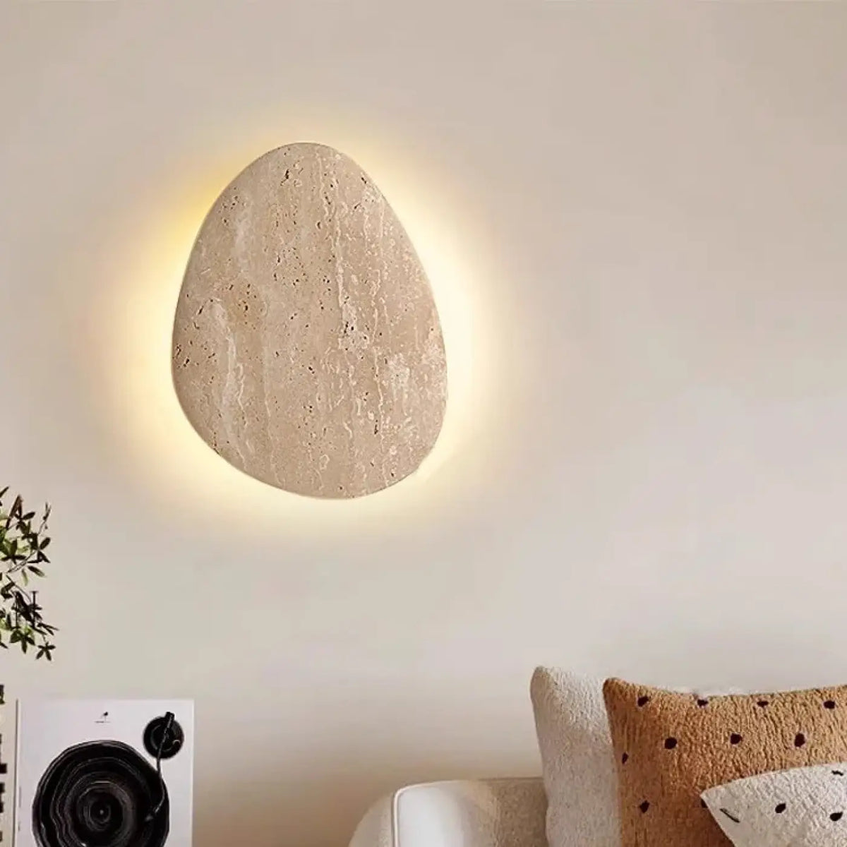 Applique Murale LED en Travertin – Bedelle