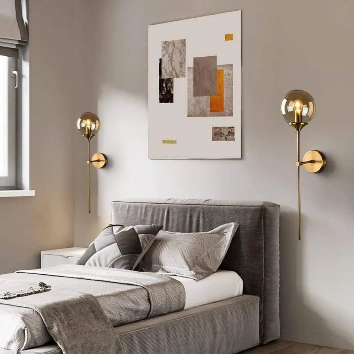 Applique Murale en Verre Fumé – Mosan