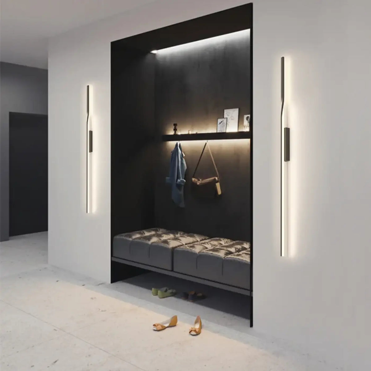 Applique Murale Verticale Noire – Névine