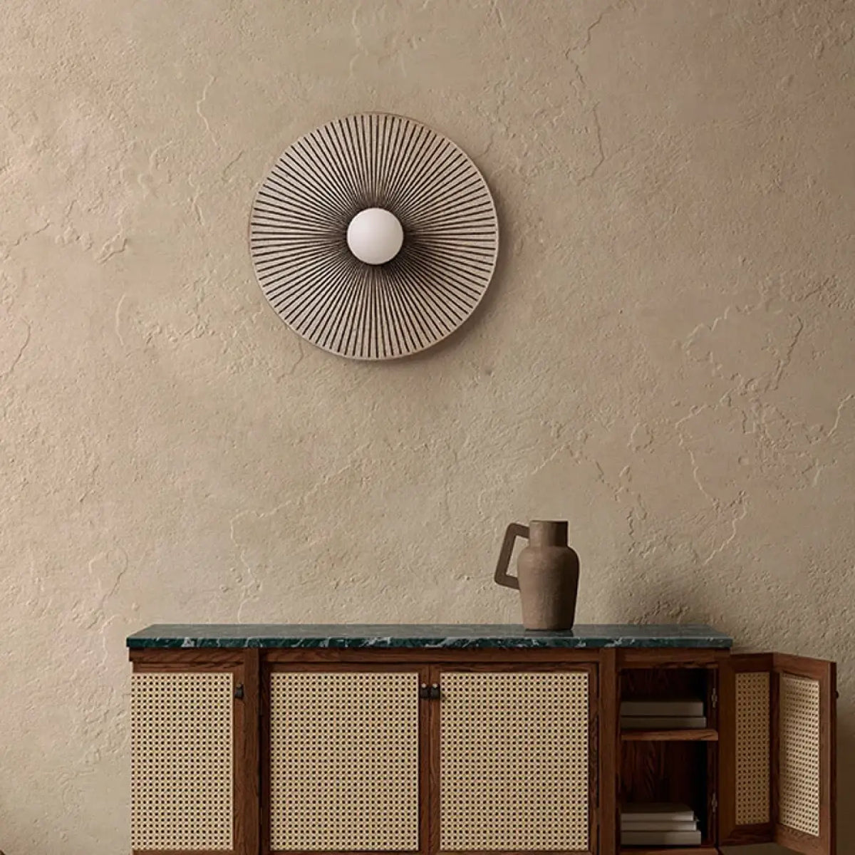 Applique Murale en Bois Cadran Solaire – Falio