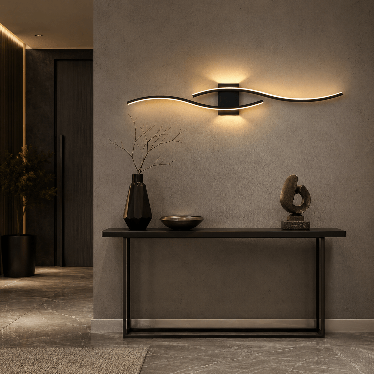 Applique Murale LED Double Vague – Aria