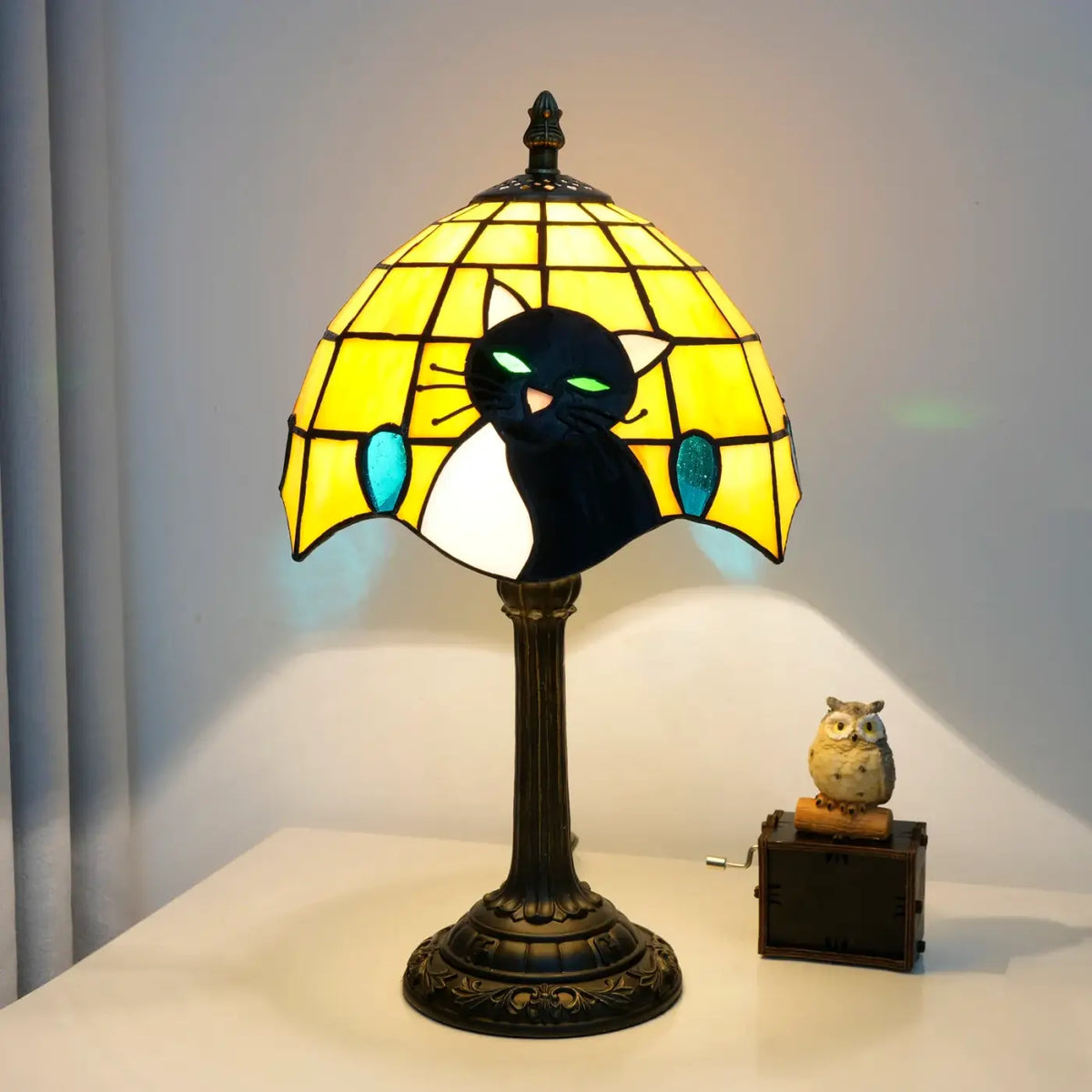 Lampe de Chevet Tiffany Chat – Jamane