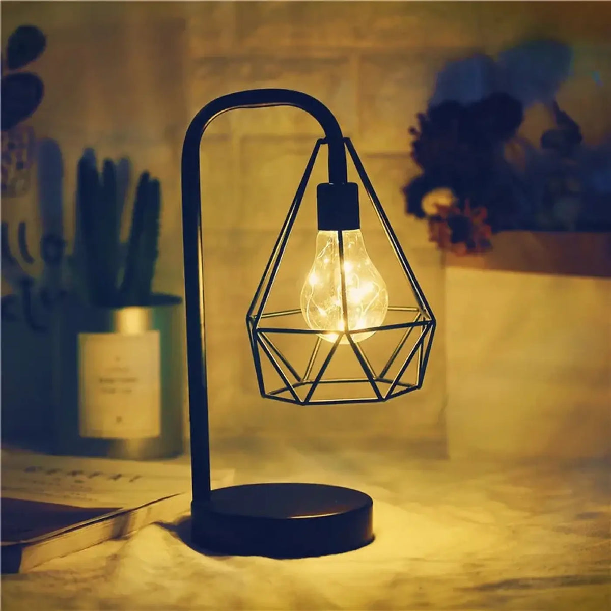 Lampe à Poser Industrielle Géométrique – Énine