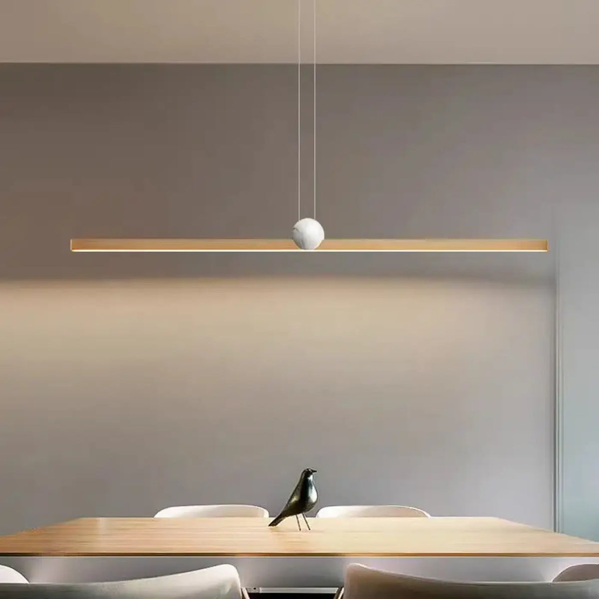 Suspension Minimaliste Cuivre et Boule Blanche – Jonine