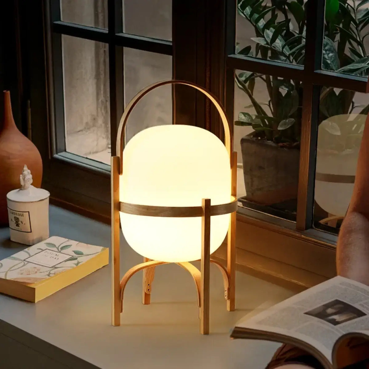 Lampe de Chevet en Bois Japonaise – Lavia