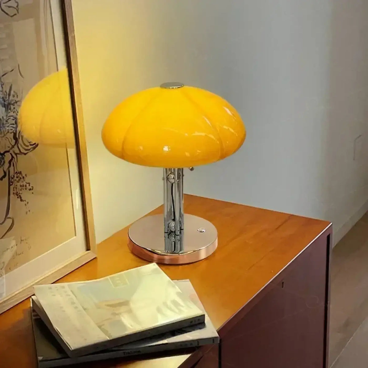 Lampe Champignon en Verre Rétro Moderne – Bamio