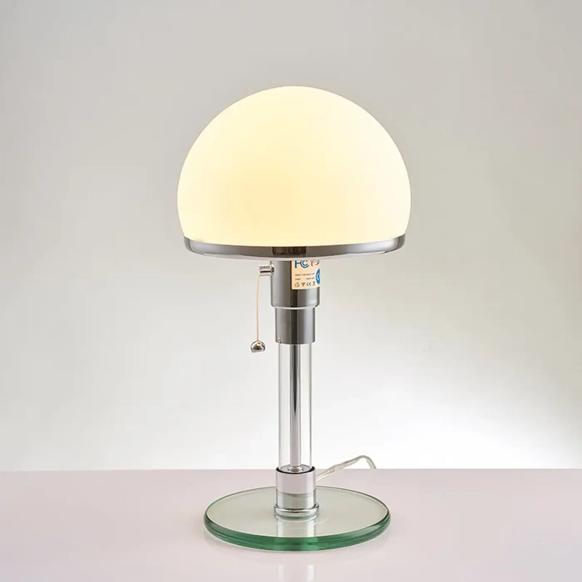 Lampe à Poser Verre et Chrome – Telia