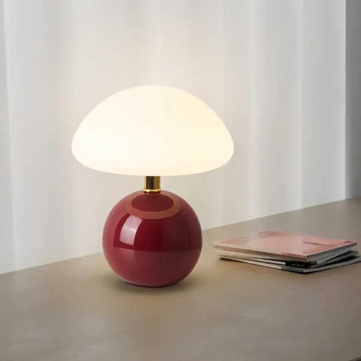 Lampe Champignon en Verre et Céramique – Aselle