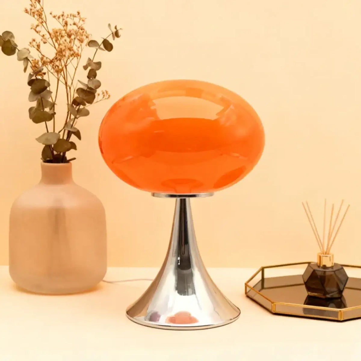 Lampe Champignon à Pied Chromé – Zesane