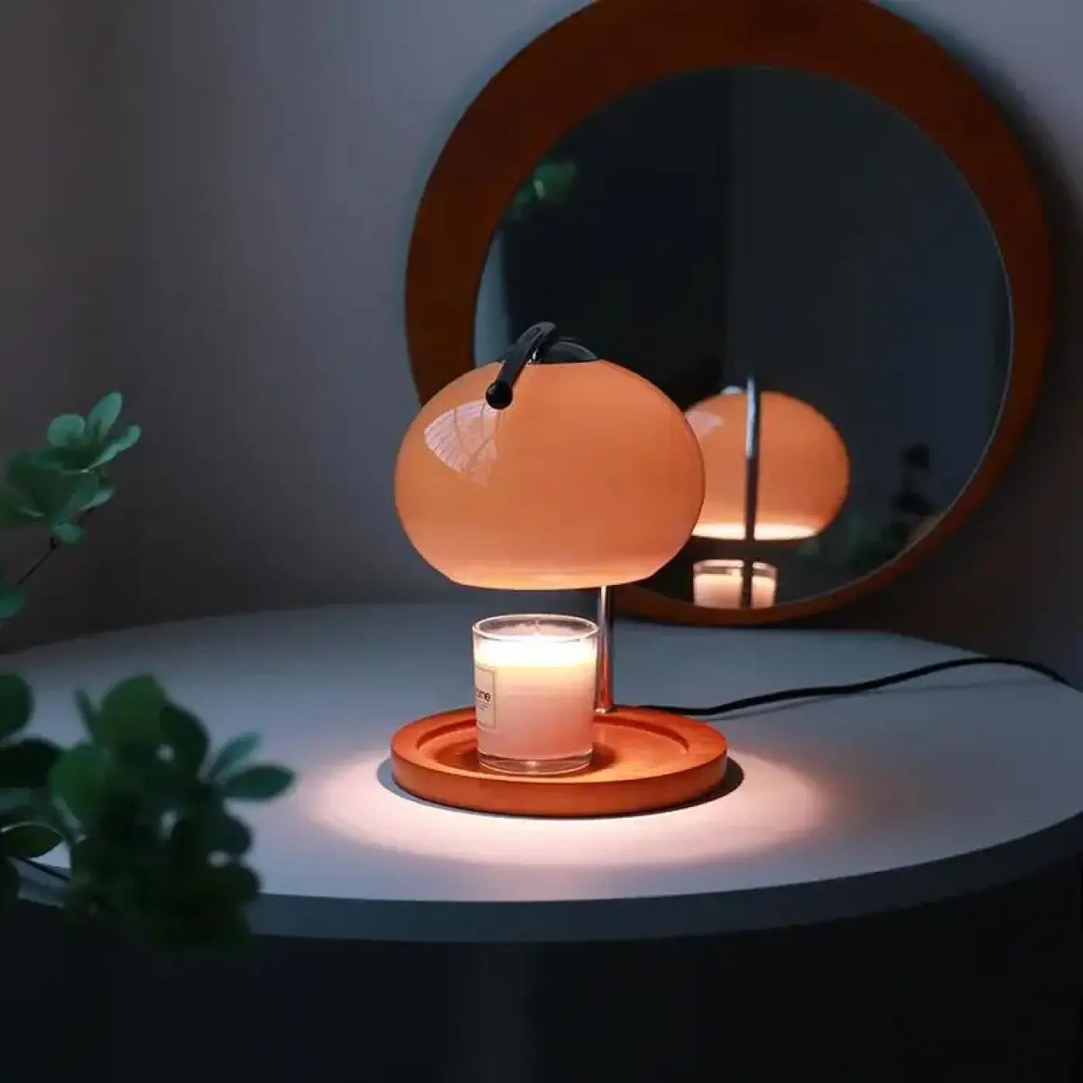 Lampe Globe en Verre et Bois – Fesel