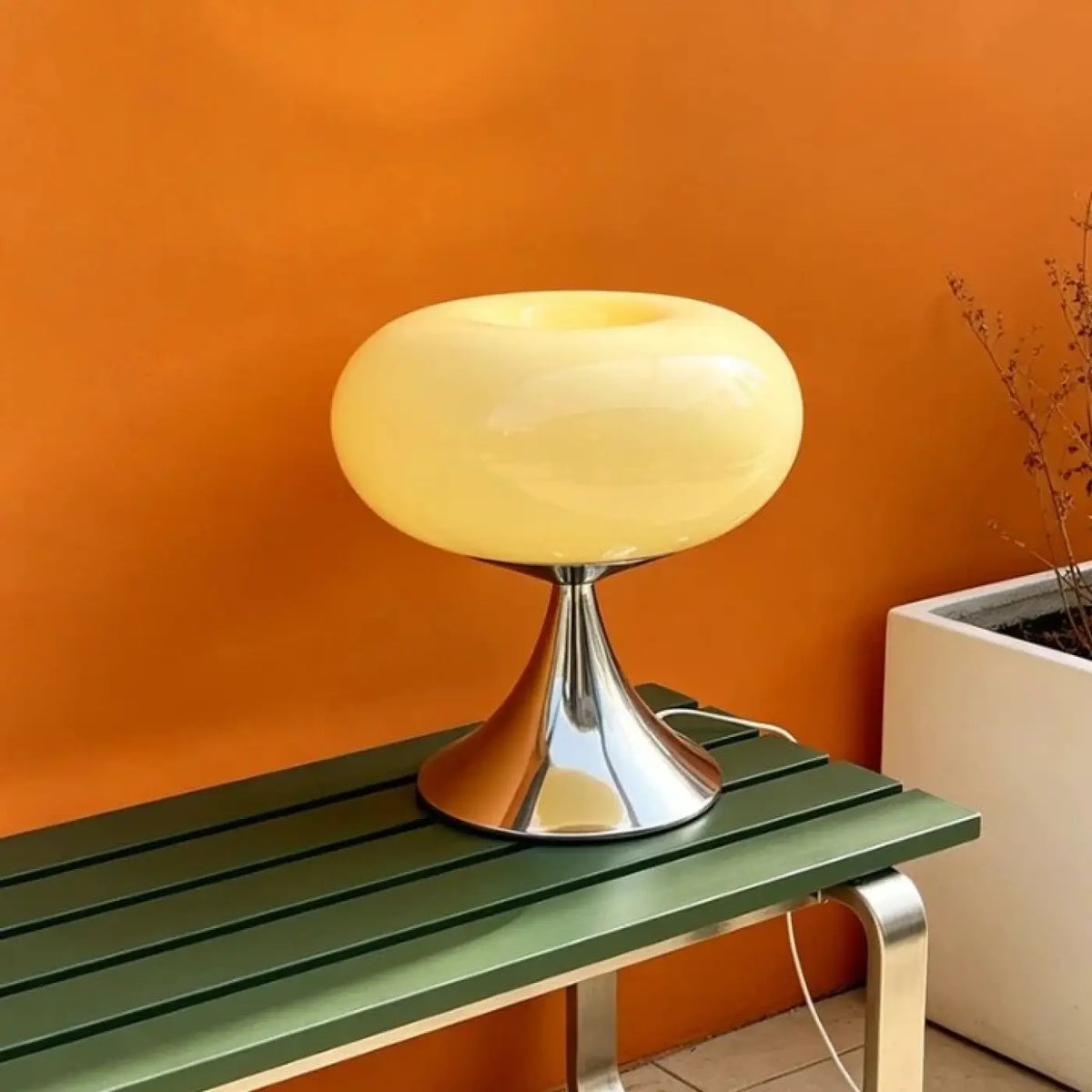 Lampe à Poser Rétro Verre Arrondi – Révo