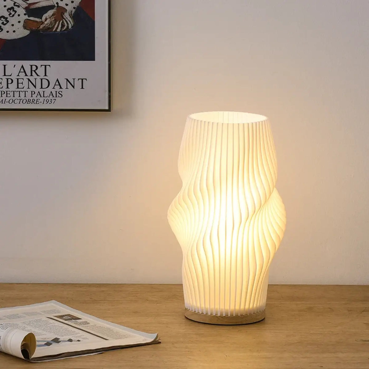 Lampe à Poser Sculpturale Vague – Linette