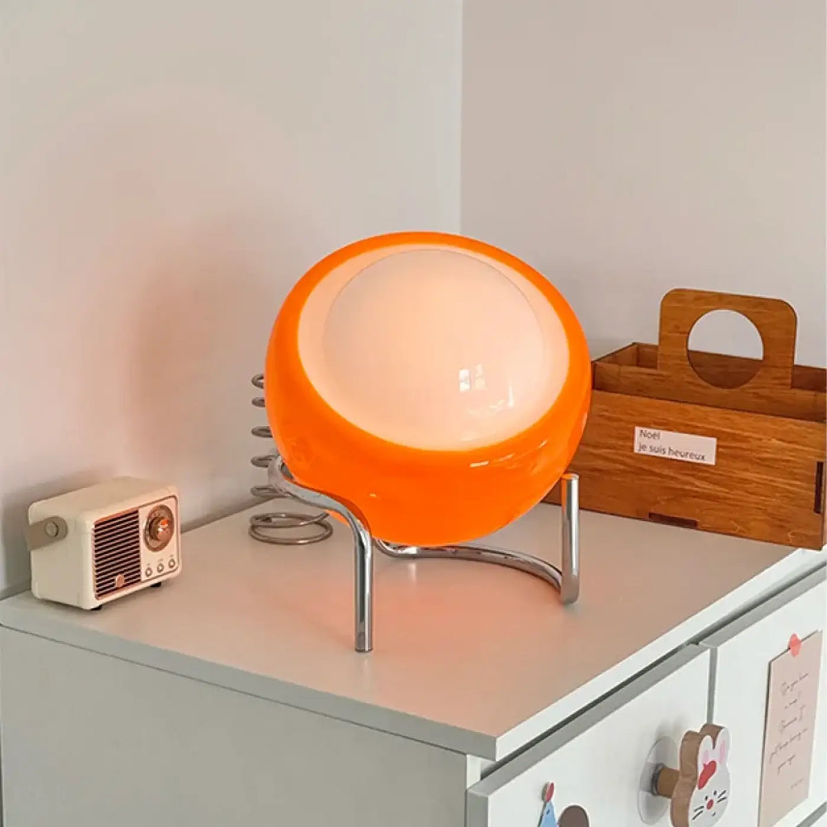 Lampe à Poser Rétro Futuriste Orange – Zodo