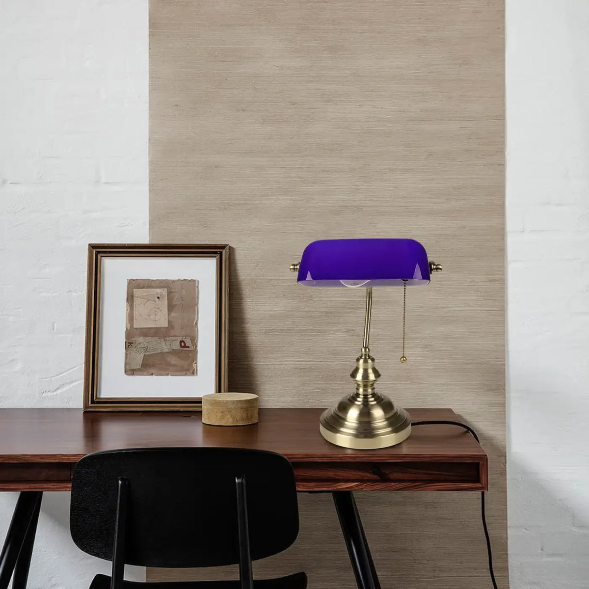 Lampe à Poser Rétro Abat-jour Violet – Kalane