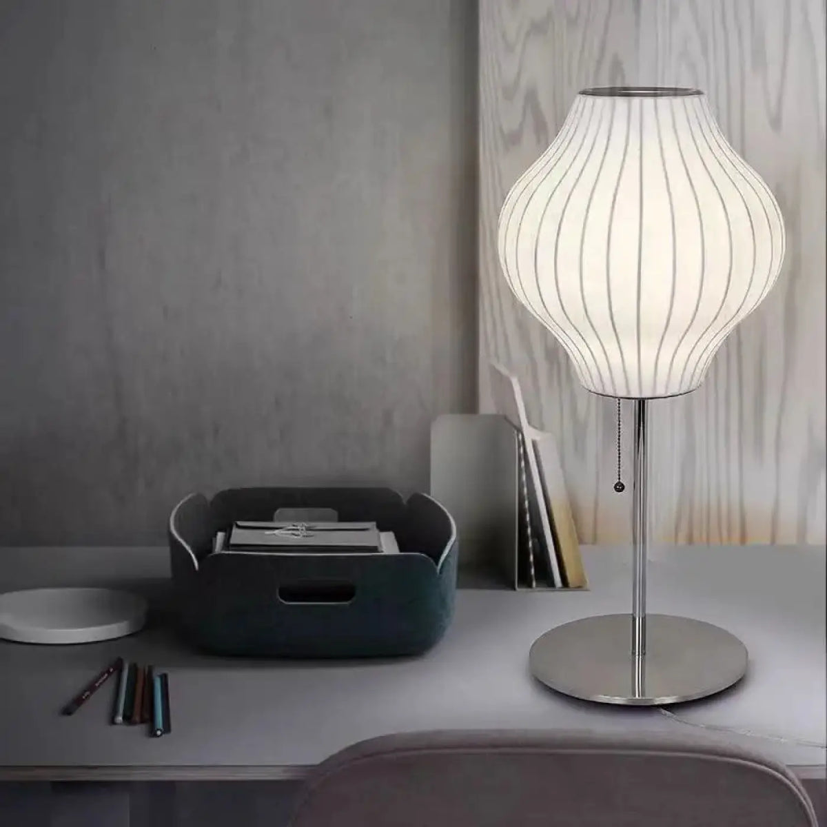 Lampe à Poser Abat-jour Ondulé – Finine