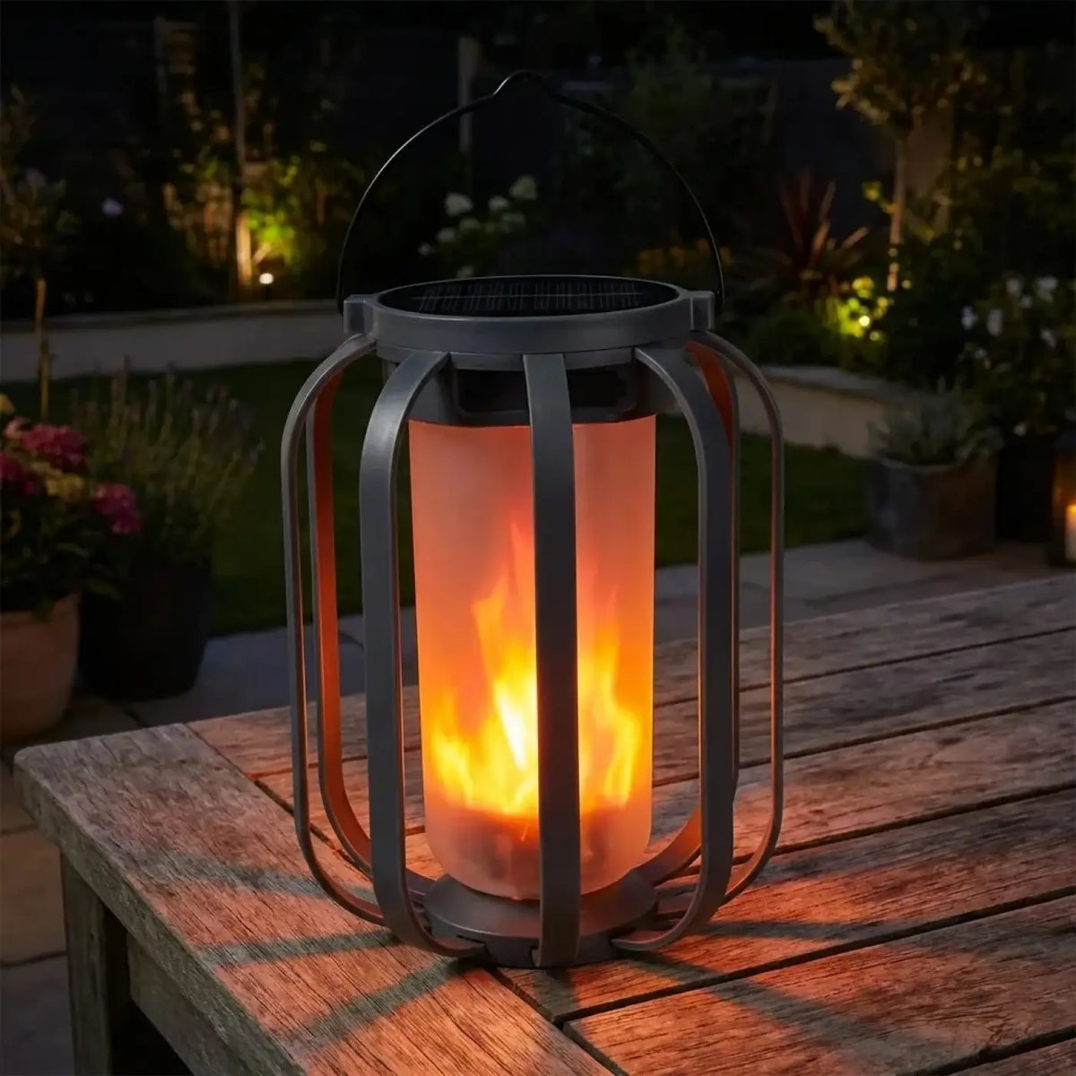 Lanterne Extérieure Solaire Effet Flamme – Néria