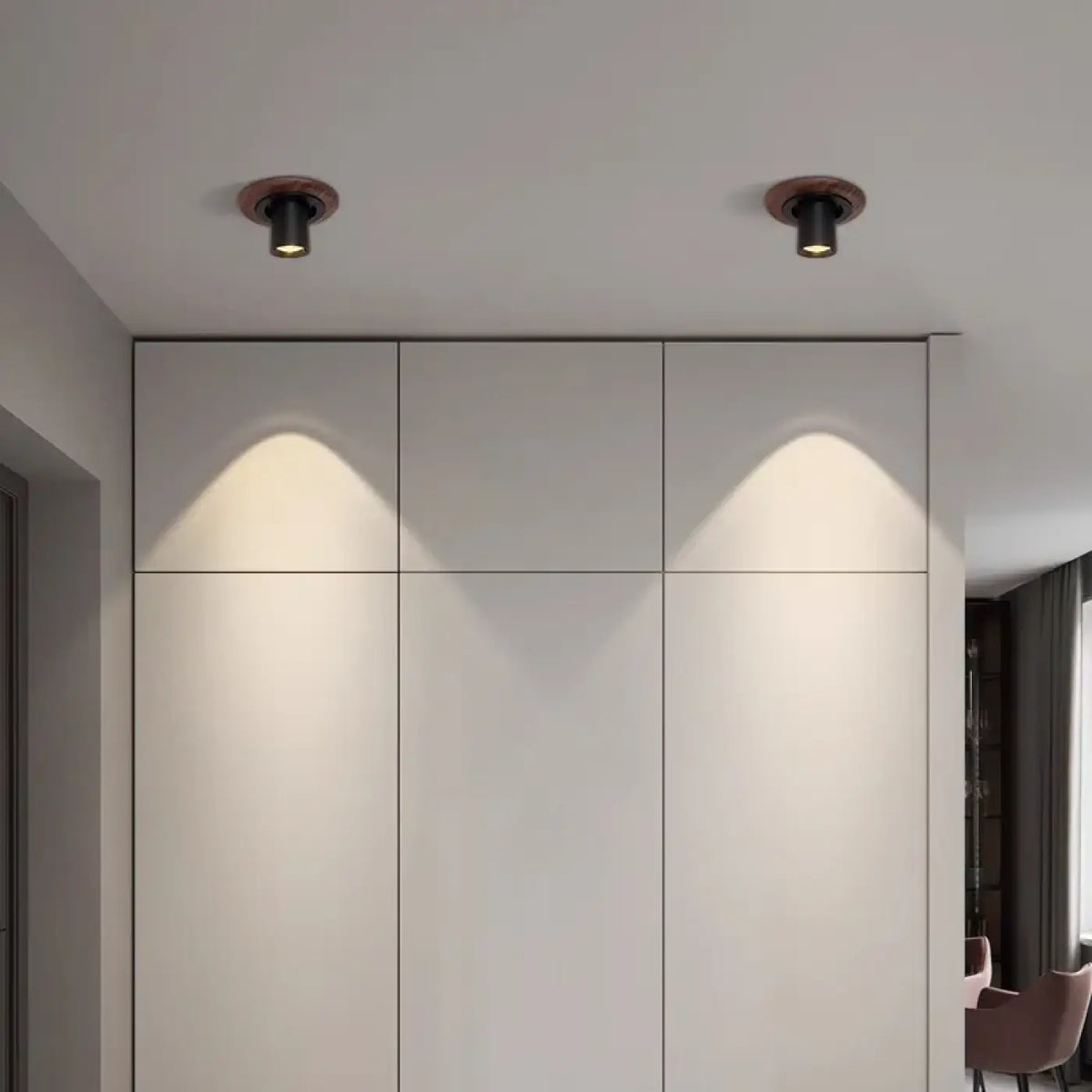 Plafonnier LED Rond en Bois – Délon