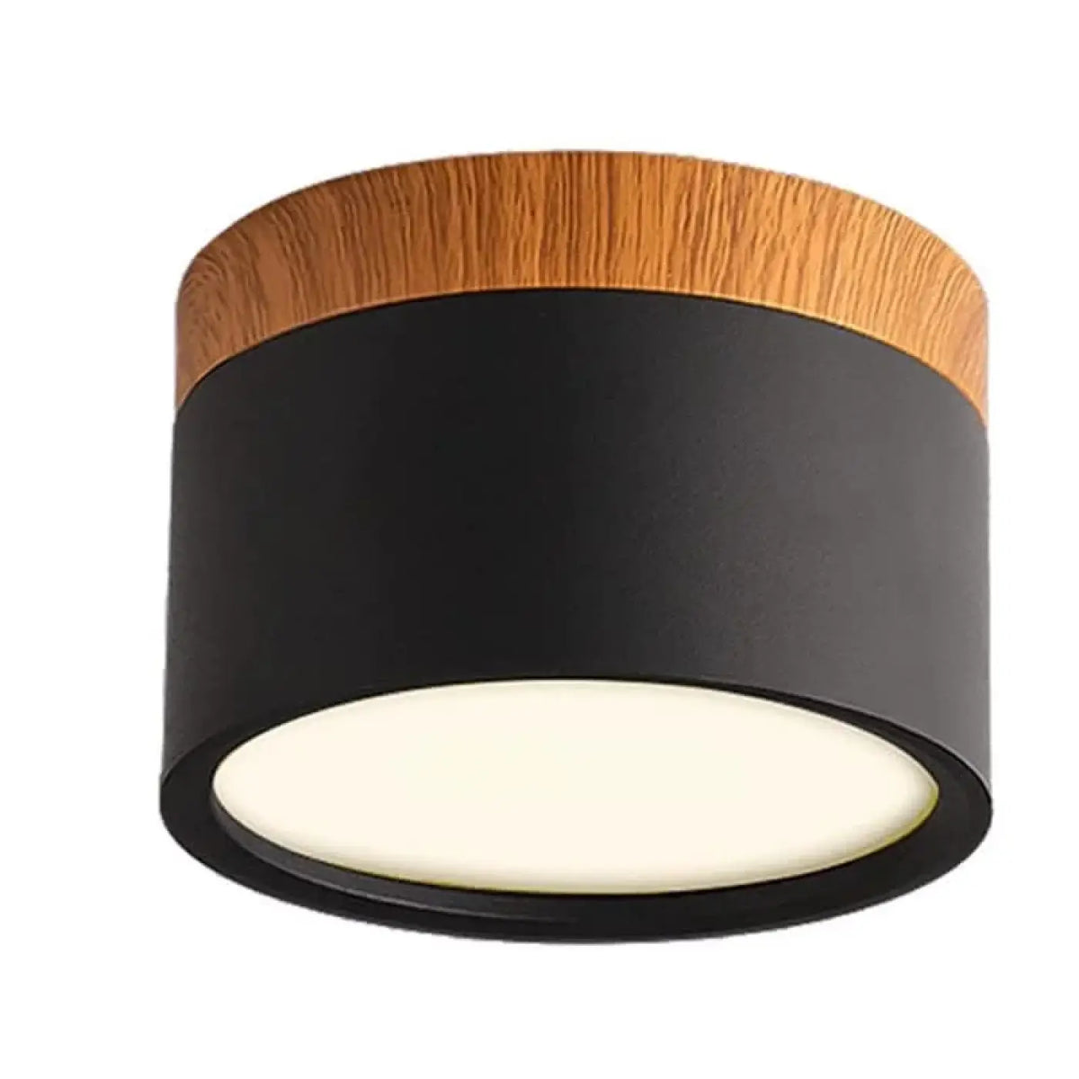 Plafonnier Noir et Bois Moderne – Bavine