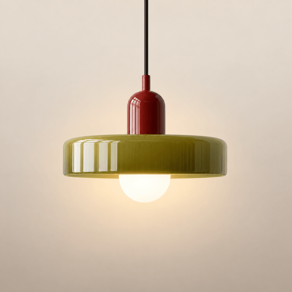 Suspension Nola Bordeaux & Olive #Couleur_Bordeaux & Olive