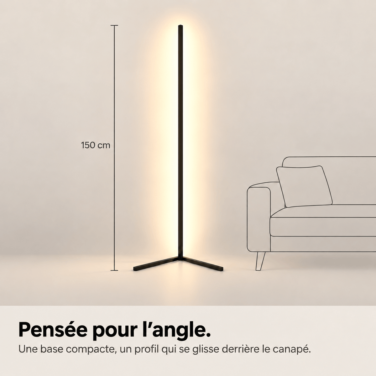 Lampadaire d'Angle LED – Vela