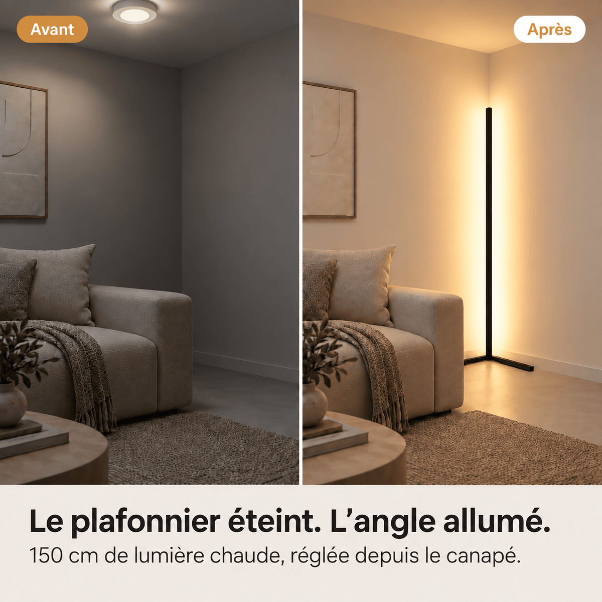 Lampadaire d'Angle LED – Vela