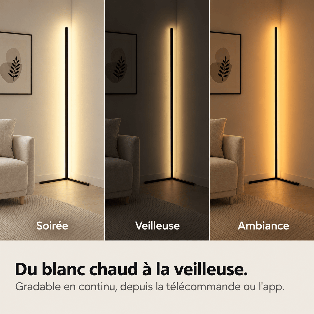 Lampadaire d'Angle LED – Vela