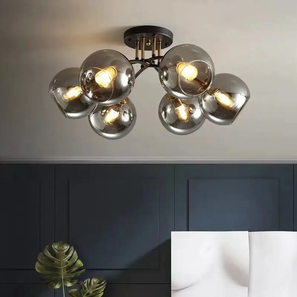Plafonnier Boules en Verre Clair – Femis