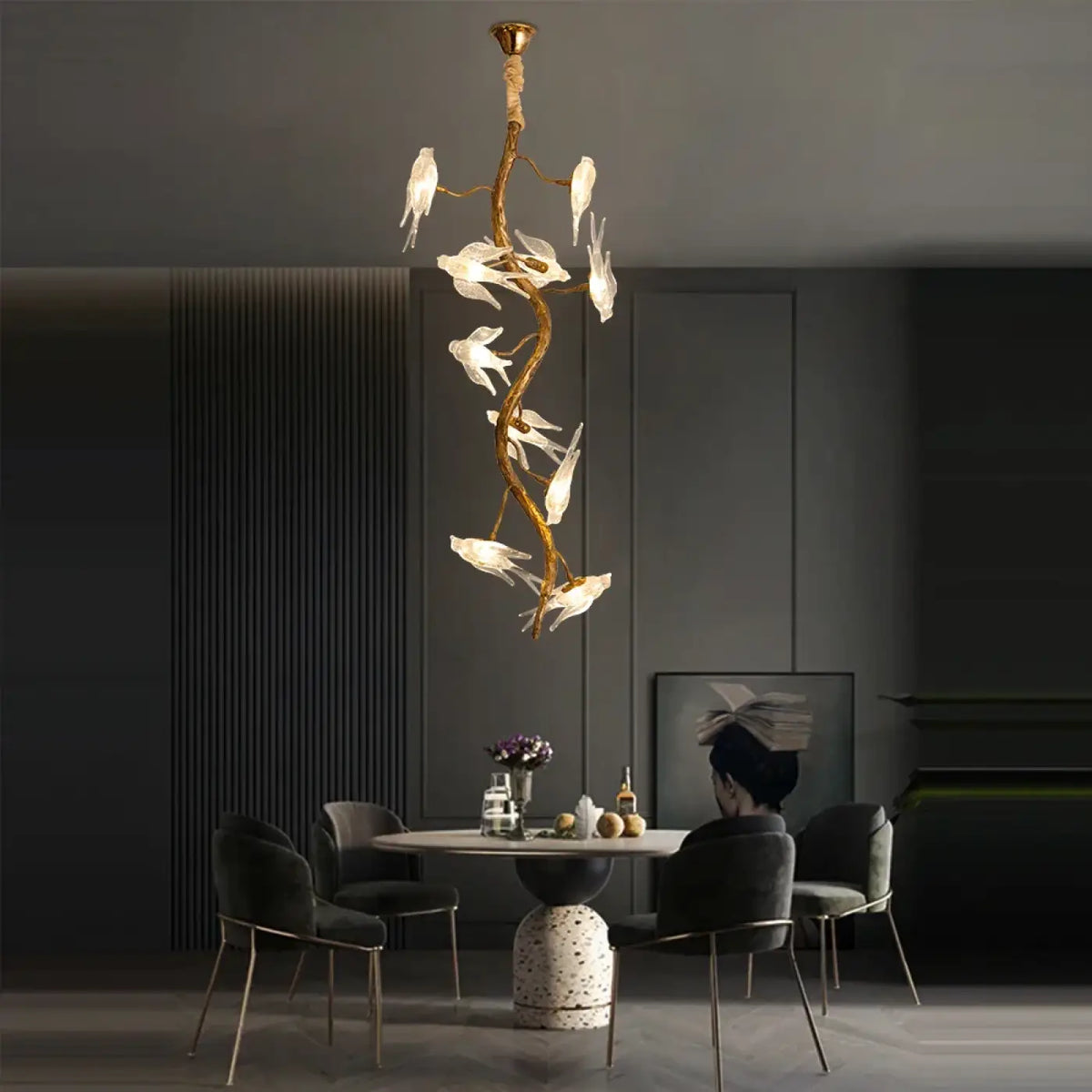 Suspension Branche et Oiseaux – Grorio