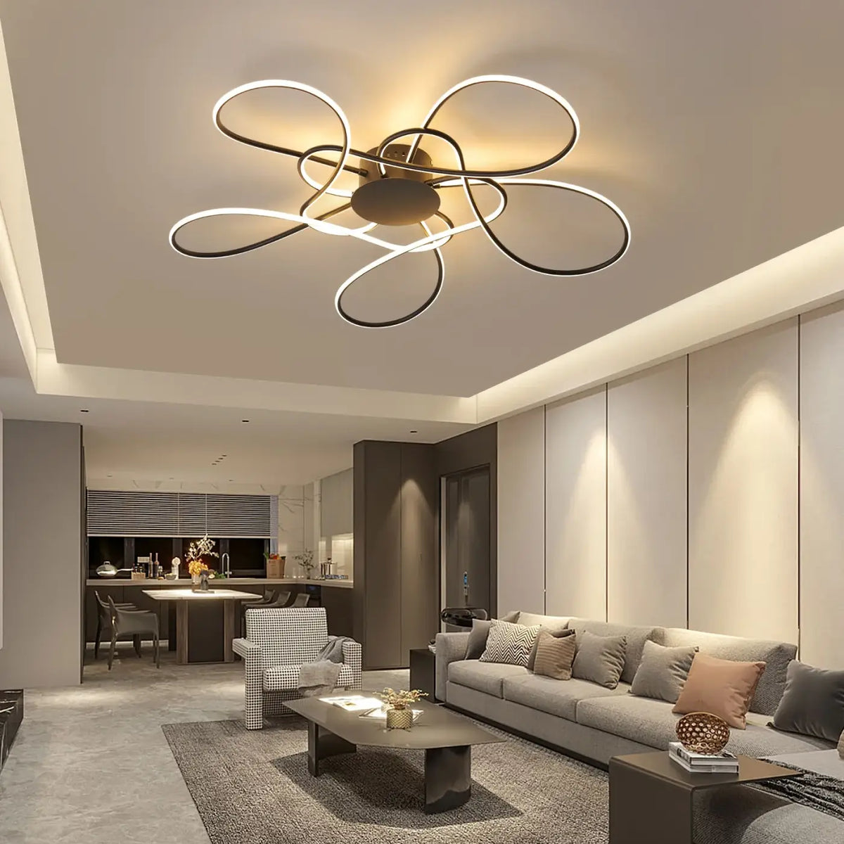 Plafonnier LED Floral à Rubans – Kosio