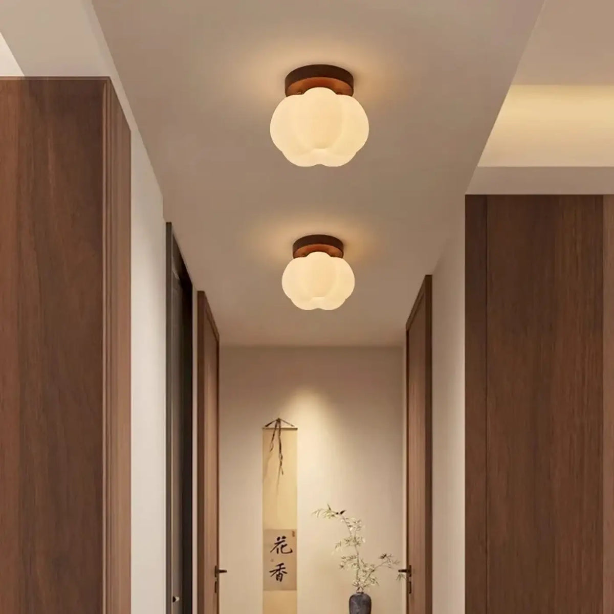 Plafonnier LED Fleur en Bois – Fénel